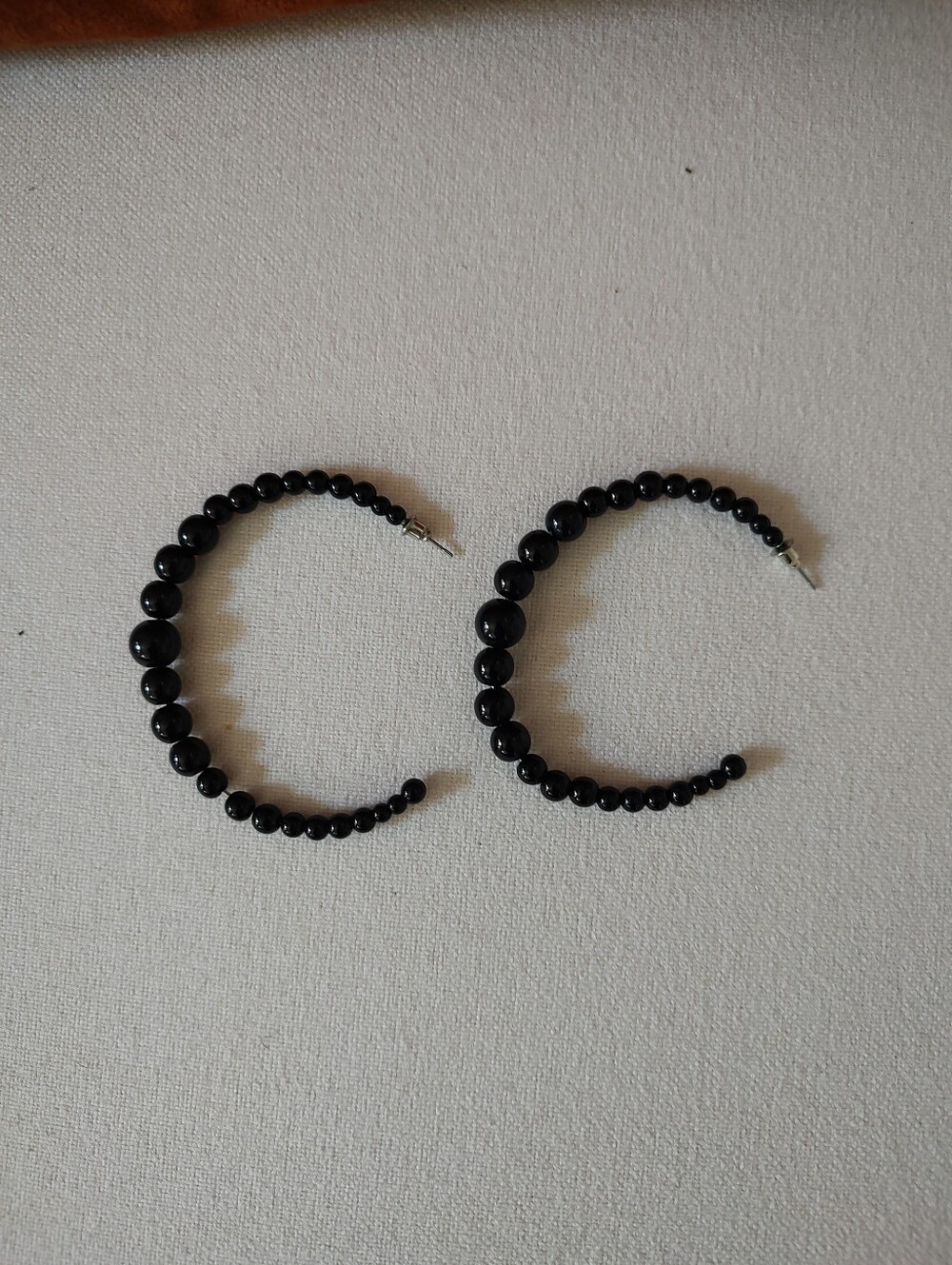Black Beaded Earrings